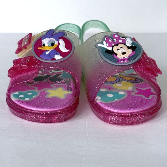 Disney Minnie Mouse Daisy Duck Little Girls Jelly Sandals Sz 12 EUC - Picture 5 of 9